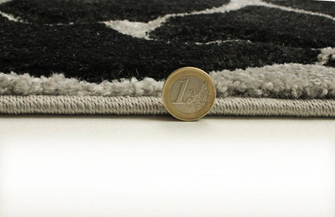 Image of Vine Grey/Black Area Rug RUGSANDROOMS 