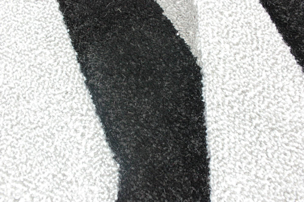 Shatter Black/Grey Area Rug RUGSANDROOMS 