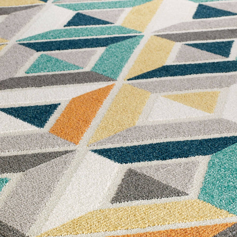 Image of Hana Multi-Coloured Area Rug RUGSANDROOMS 