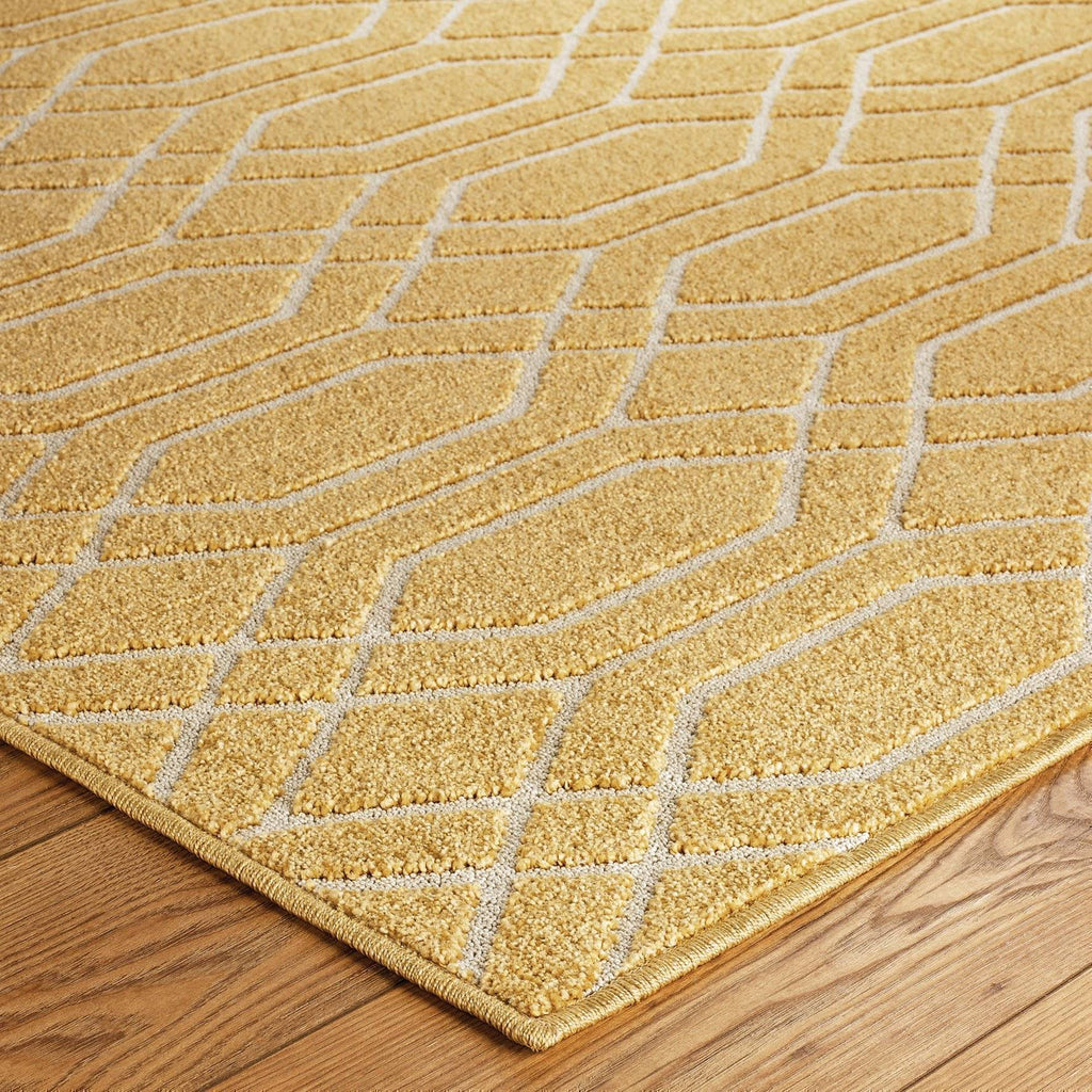 Hana Yellow Area Rug RUGSANDROOMS 