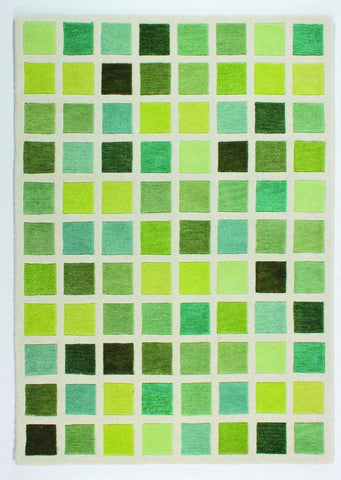 Image of Roselle Green/Cream Area Rug RUGSANDROOMS 