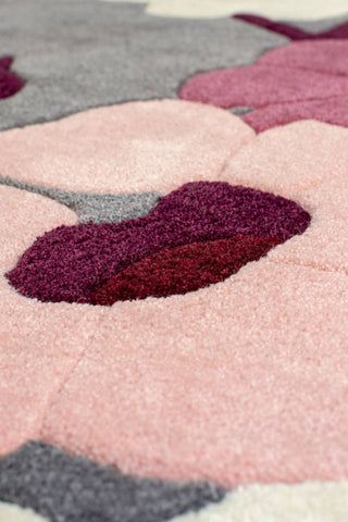 Image of Karina Charcoal/Pink Area Rug RUGSANDROOMS 