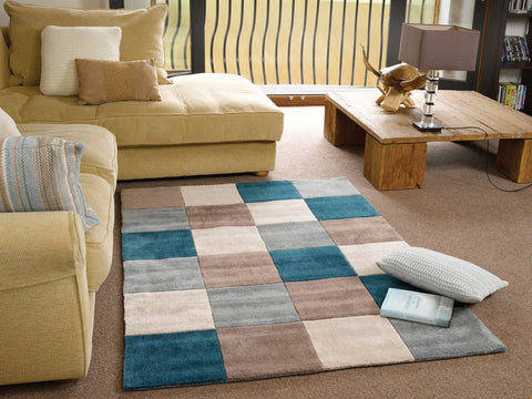Image of Wera Teal/Duck Egg Area Rug RUGSANDROOMS 