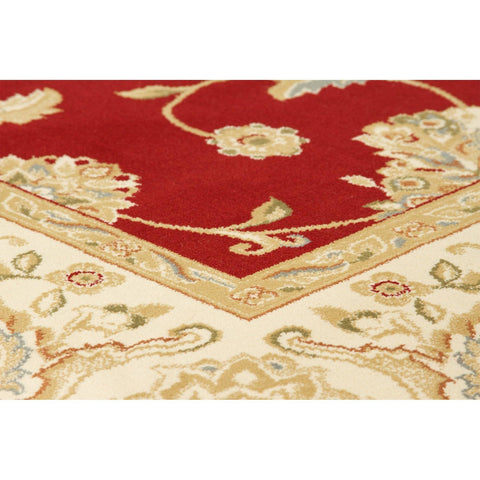 Image of Kendra Red/Cream Area Rug RUGSANDROOMS 