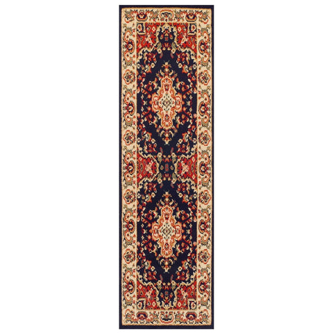 Image of Shan Black/Red Area Rug RUGSANDROOMS 
