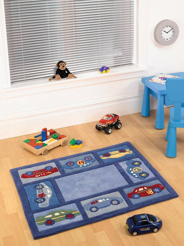 Car Racing Kids Rug RUGSANDROOMS 