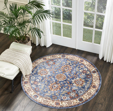Image of Nourison Blue Area Rug RUGSANDROOMS 