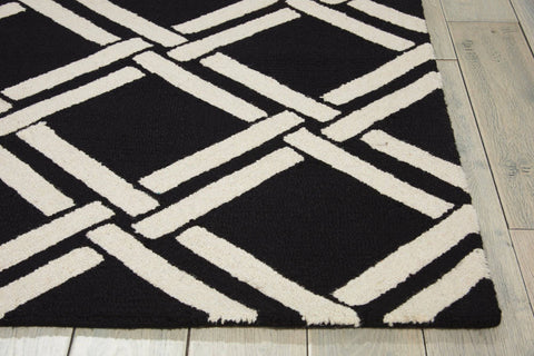 Image of Nourison Black/White Area Rug RUGSANDROOMS 