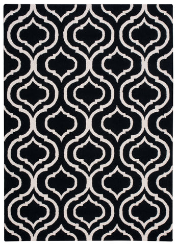 Image of Pamina Black/White Area Rug RUGSANDROOMS 