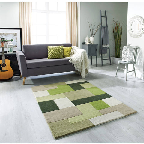 Image of Lex Green Area Rug RUGSANDROOMS 