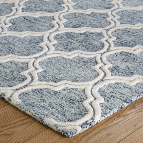 Image of Dina Blue Area Rug RUGSANDROOMS 