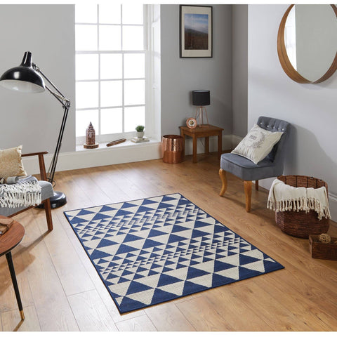 Image of Mona Prism Blue Area Rug RUGSANDROOMS 