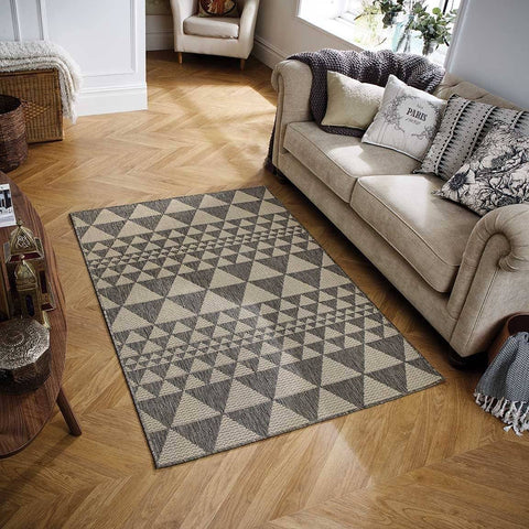 Image of Mona Prism Grey Area Rug RUGSANDROOMS 