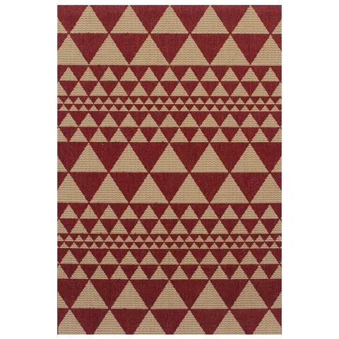 Image of Mona Prism Red Area Rug RUGSANDROOMS 