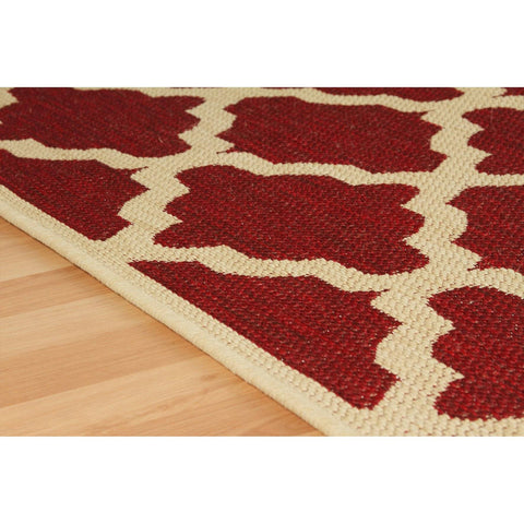 Image of Trellis Red Area Rug RUGSANDROOMS 