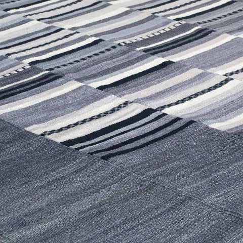 Image of Nava Stripe Grey Area Rug RUGSANDROOMS 