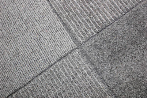 Image of Wool Squares Light Grey Area Rug RUGSANDROOMS 