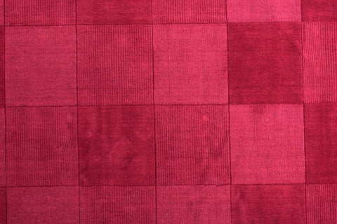 Image of Wool Squares Red Area Rug RUGSANDROOMS 