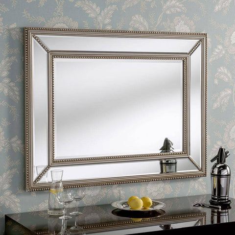 Image of Paris Silver Wall Mirror RUGSANDROOMS 