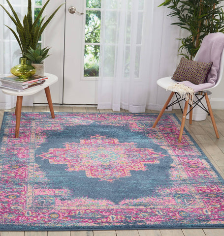 Image of Passion Blue Area Rug RUGSANDROOMS 