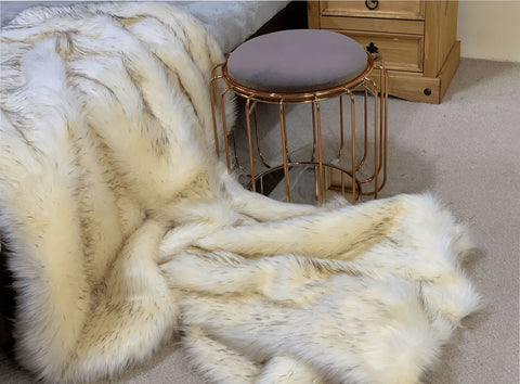 Image of Afghan Hound Faux Fur Throw RUGSANDROOMS 