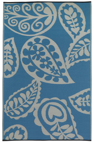 Image of River Blue & White Indoor-Outdoor Area Rug RUGSANDROOMS 