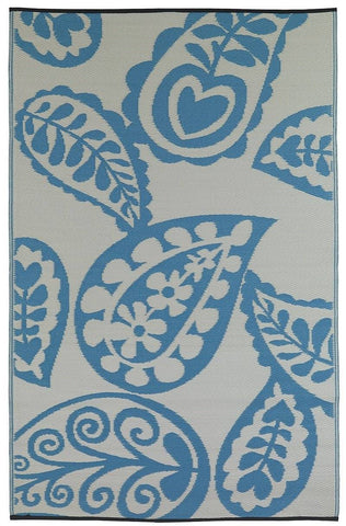 Image of River Blue & White Indoor-Outdoor Area Rug RUGSANDROOMS 
