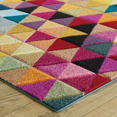 Image of Piccadilly Multi-coloured Area Rug RUGSANDROOMS 