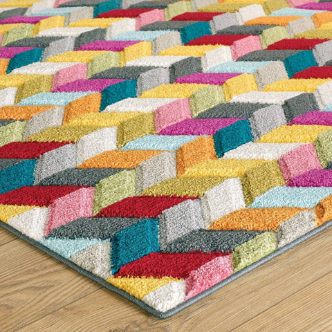 Image of Stones Multi-coloured Area Rug RUGSANDROOMS 