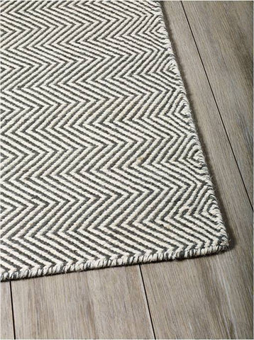 Herringbone Grey Indoor/ Outdoor Reversible Polyester Recycled Fibre Rug RUGSANDROOMS 