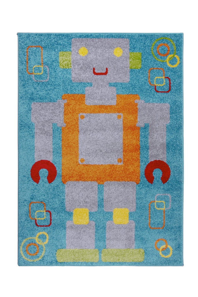 Kid's Robot Area Rug RUGSANDROOMS 