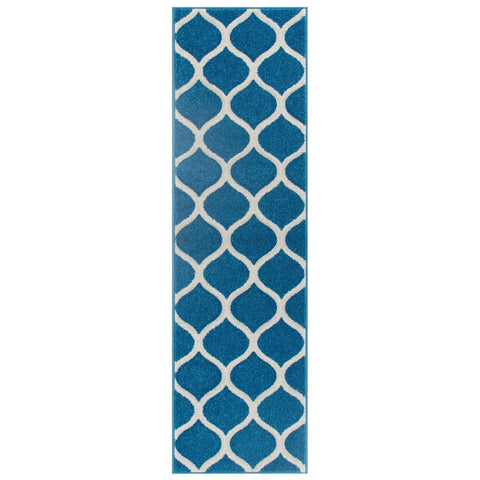 Image of Portland Blue/Cream Area Rug RUGSANDROOMS 