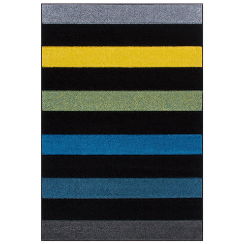 Image of Portland Striped Blue Area Rug RUGSANDROOMS 