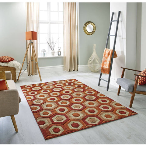 Image of Port Terracotta Area Rug RUGSANDROOMS 