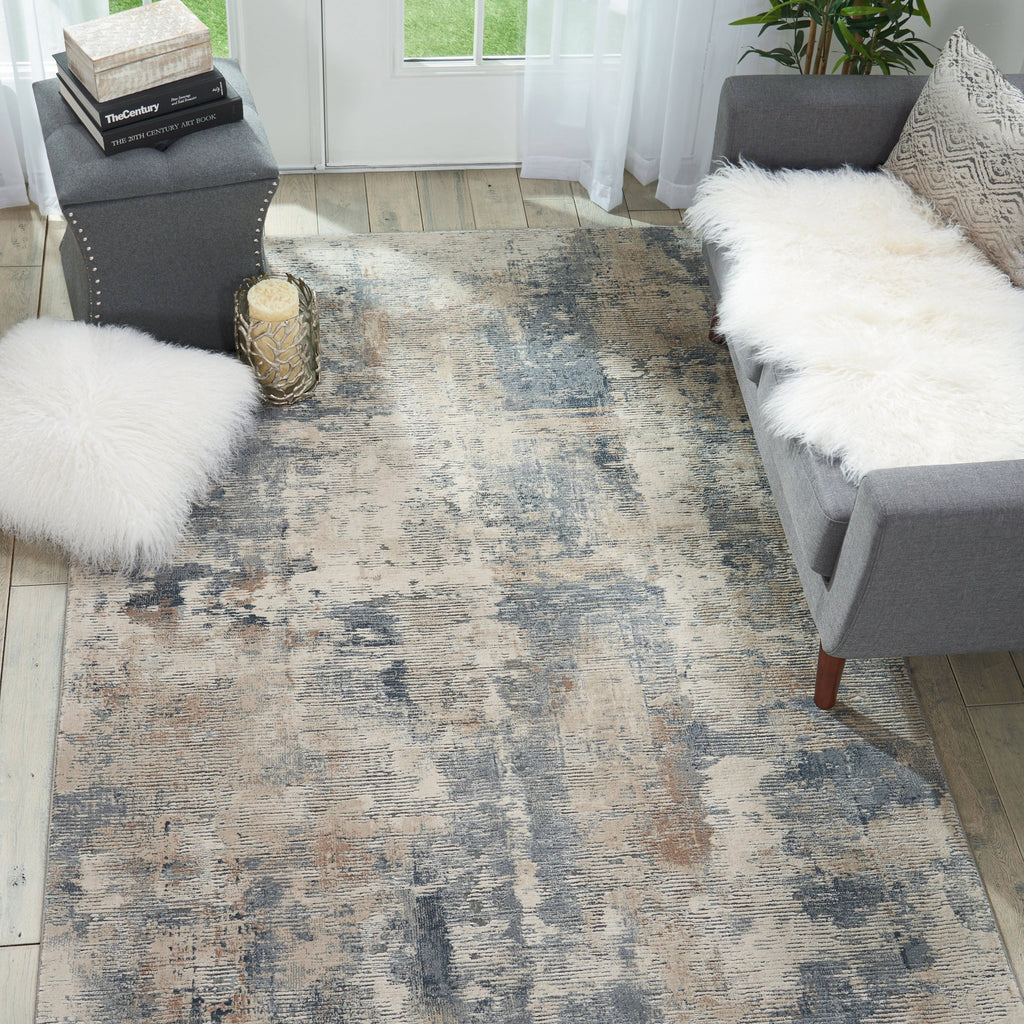 Leo Beige/Grey Area Rug RUGSANDROOMS 