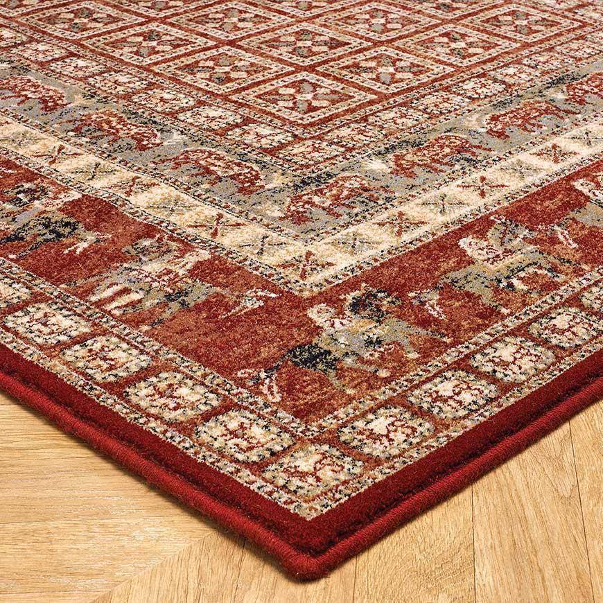 Traditional Royal Red Area Rug RUGSANDROOMS 