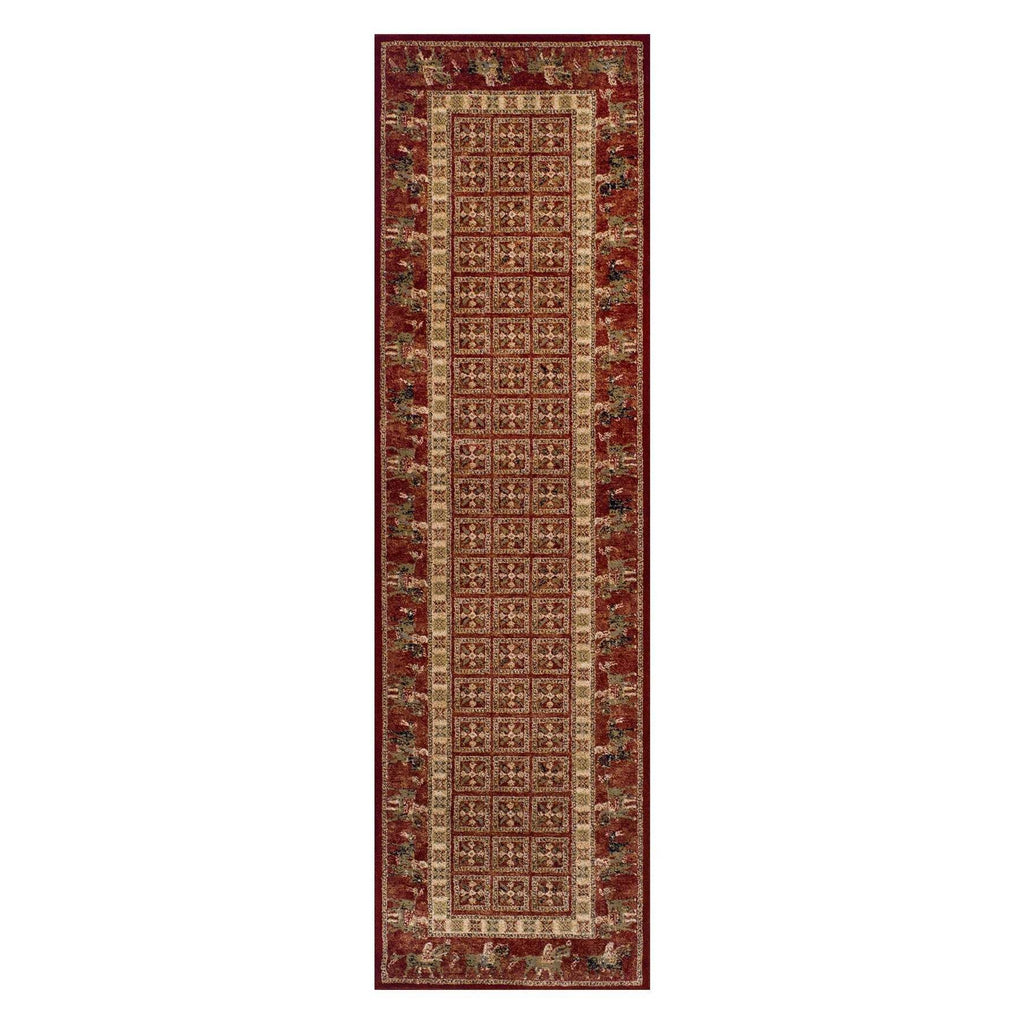 Traditional Royal Red Area Rug RUGSANDROOMS 