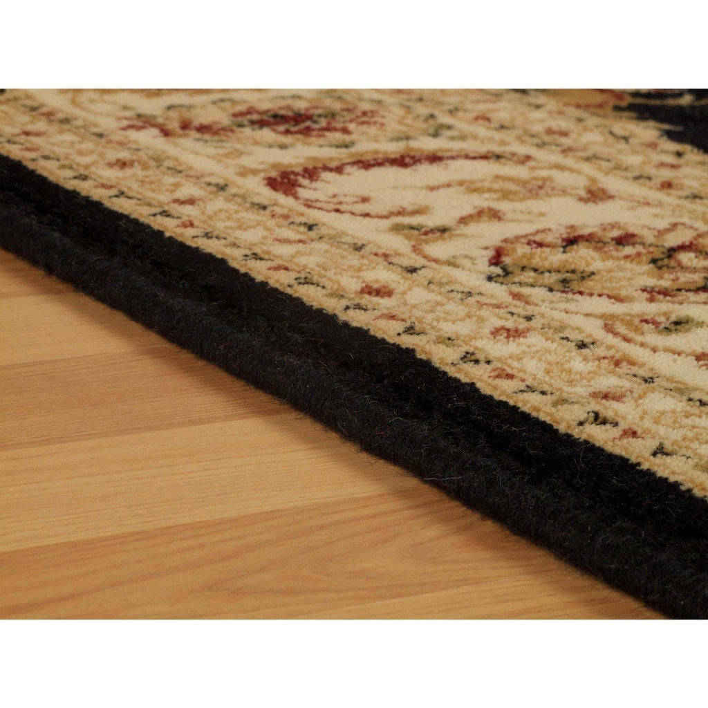 Traditional Black Area Rug RUGSANDROOMS 