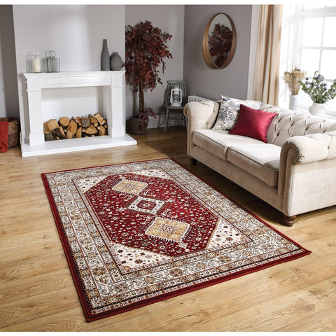 Image of Oriental Red Area Rug RUGSANDROOMS 