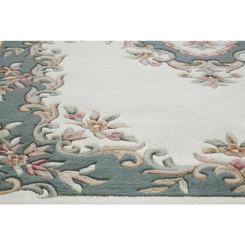 Image of Royal Cream Green Area Rug RUGSANDROOMS 