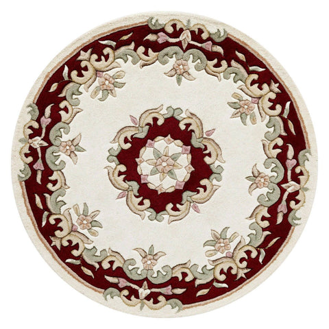 Image of Royal Cream Red Area Rug RUGSANDROOMS 