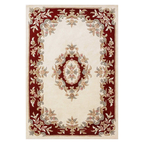 Royal Cream Red Area Rug RUGSANDROOMS 