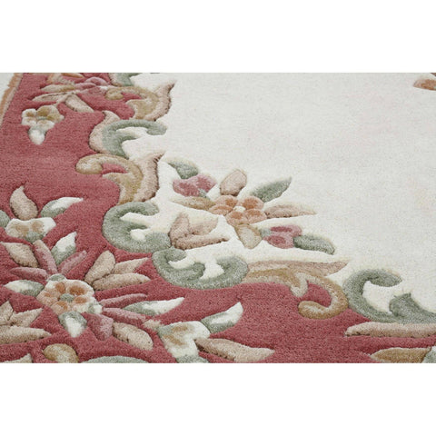 Image of Royal Cream Rose Area Rug RUGSANDROOMS 