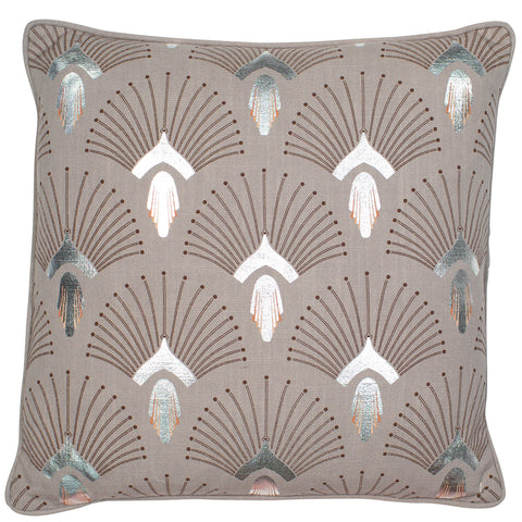 Malini Lalique Silver Cushion