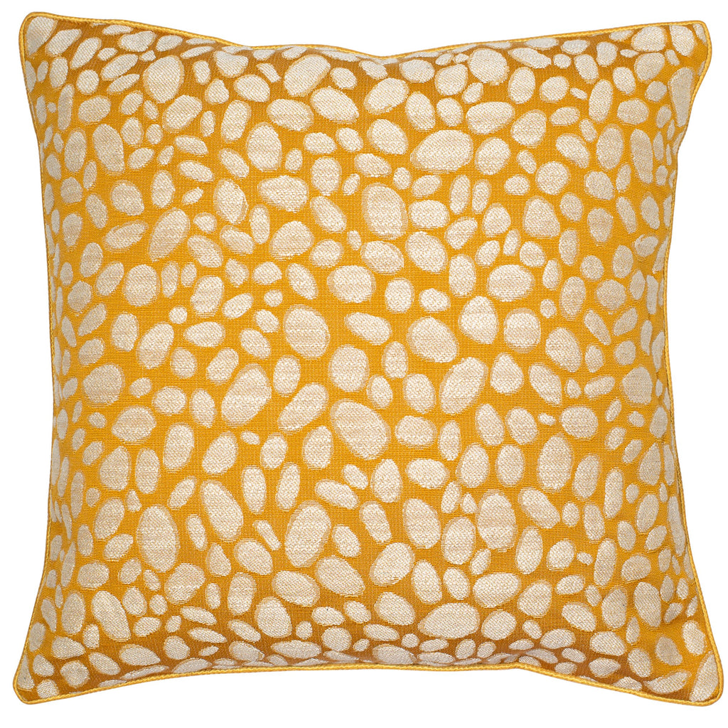 Malini Pebbles Mustard Cushion