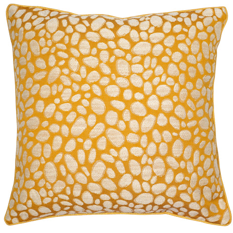 Malini Pebbles Mustard Cushion