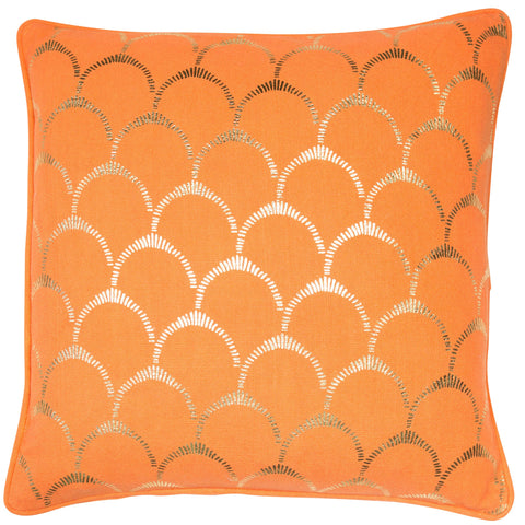 Malini Scallop Rust Cushion