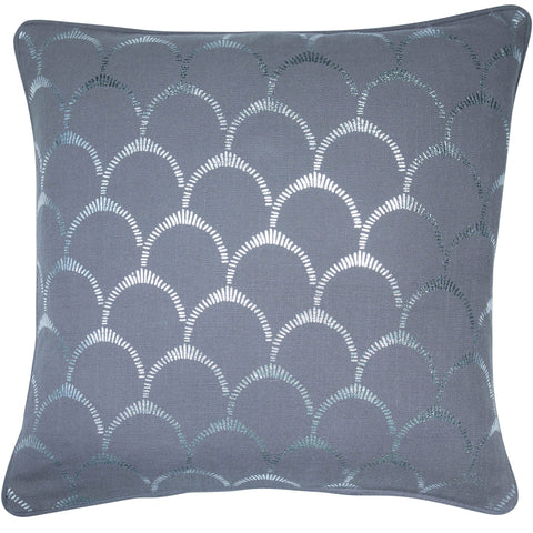 Malini Scallop Silver Cushion