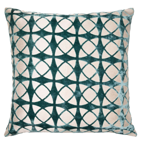 Malini Spiral Teal Cushion