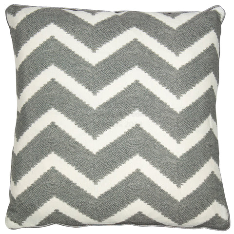 Malini Zigzag Slate Cushion